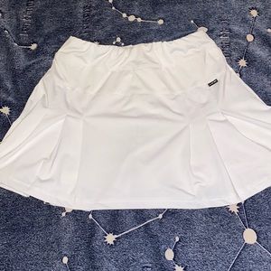 white tennis skirt